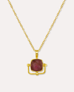 Dilara Ruby Pendant Necklace | Sustainable Jewellery by Ottoman Hands