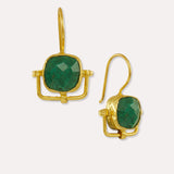 Dilara Emerald Drop Earrings | Sustainable Jewellery by Ottoman Hands