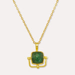 Dilara Emerald Pendant Necklace | Sustainable Jewellery by Ottoman Hands