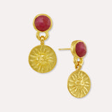 Helia Ruby Drop Stud Earrings | Sustainable Jewellery by Ottoman Hands