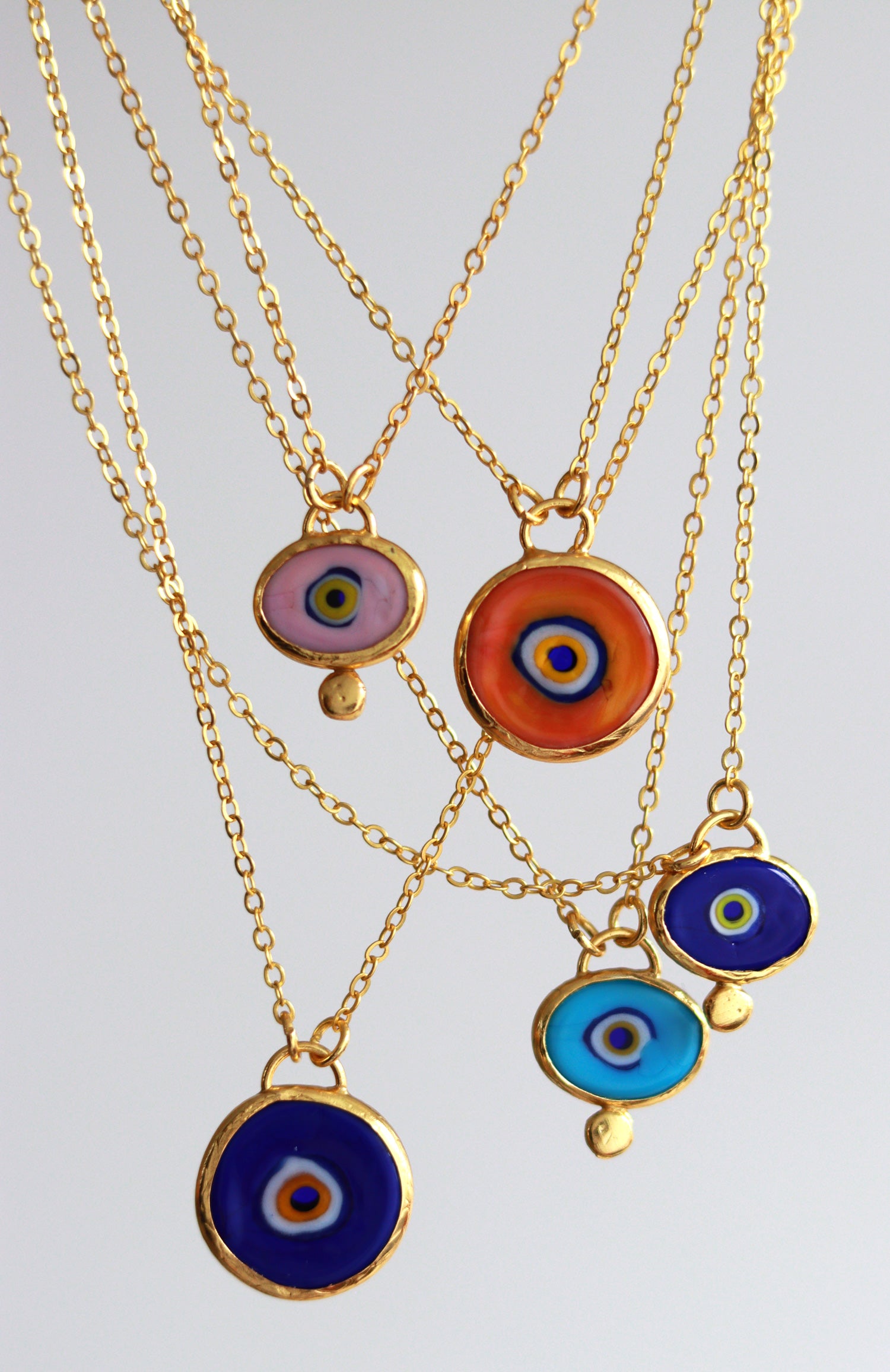 Alara Pink Evil Eye Pendant Necklace | Sustainable Jewellery by Ottoman Hands