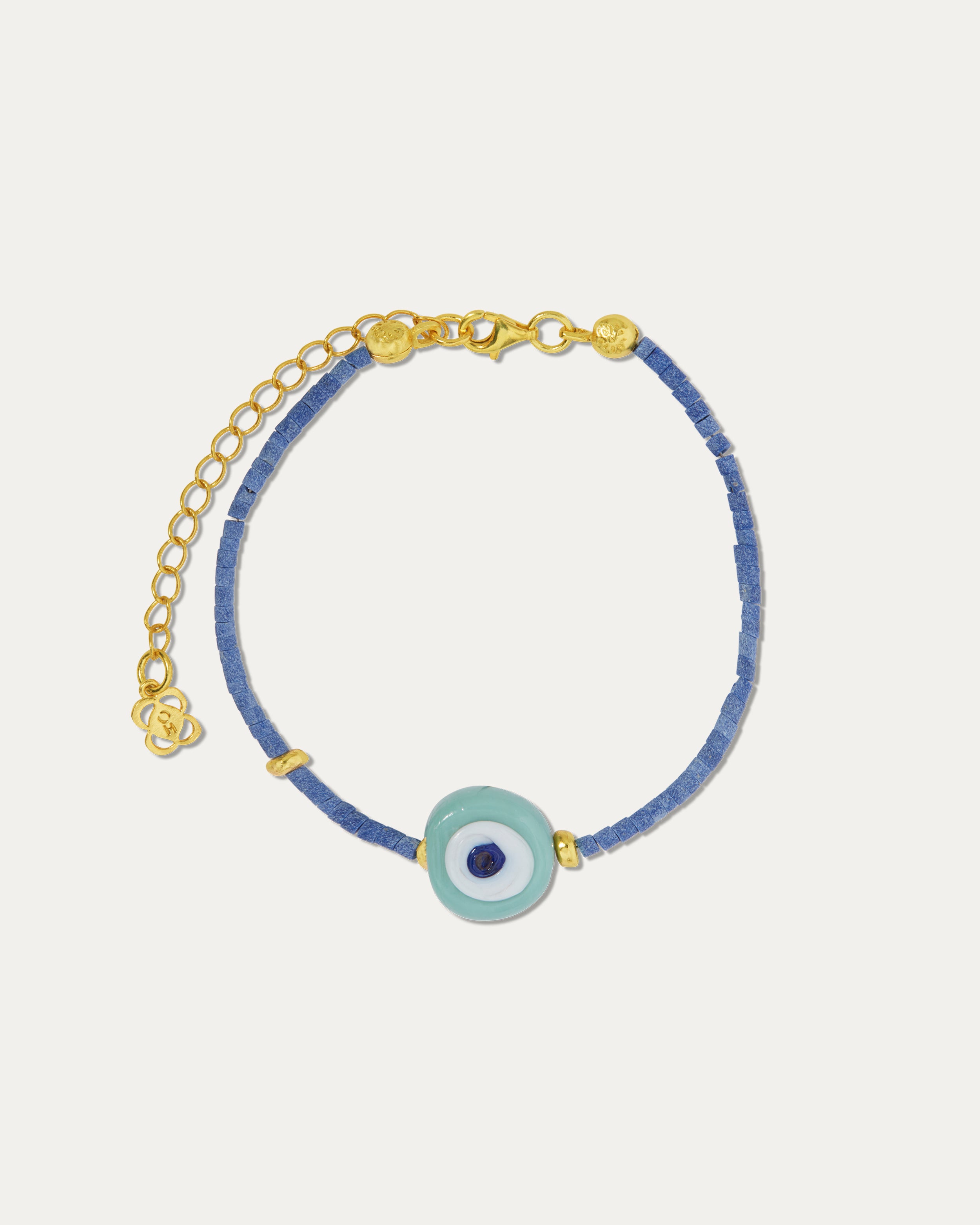 Children's Solana Evil Eye Blue Beaded Bracelet | Sustainable Jewellery by Ottoman Hands