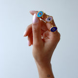 Alara Pink Evil Eye Ring | Sustainable Jewellery by Ottoman Hands