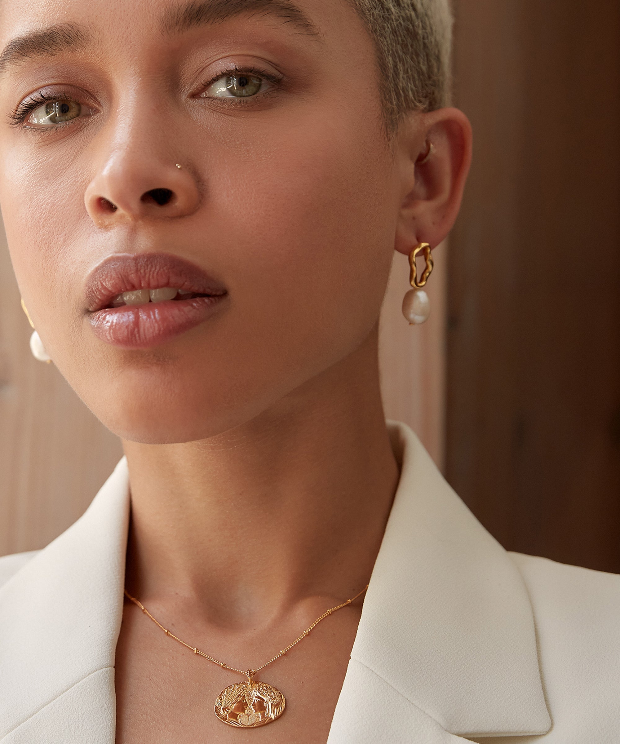 Gloria Pearl Stud Earrings | Sustainable Jewellery by Ottoman Hands