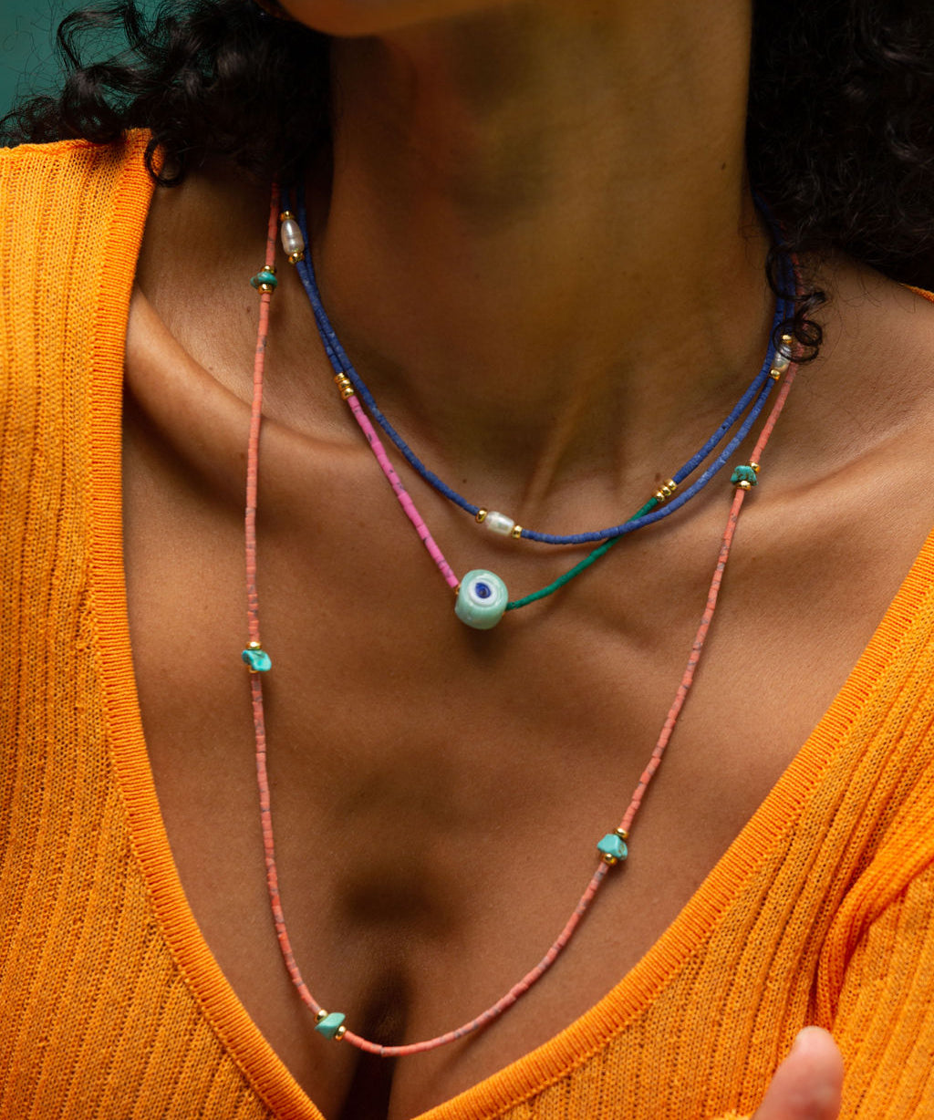 Camilla Pearl Beaded Necklace | Sustainable Jewellery by Ottoman Hands
