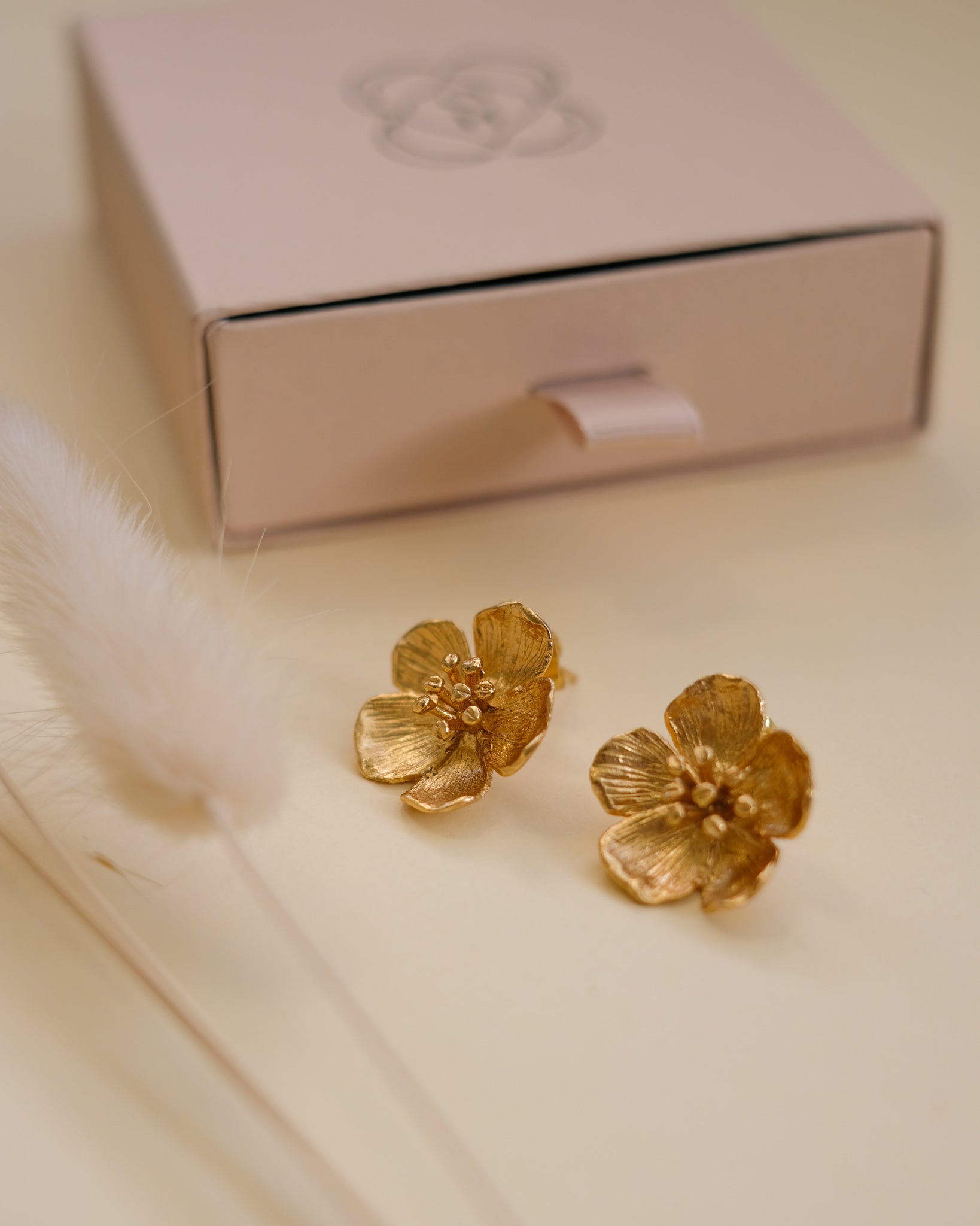 Buttercup Gold Flower Stud Earrings | Sustainable Jewellery by Ottoman Hands