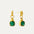 Eleanor Emerald Drop Stud Earrings | Sustainable Jewellery by Ottoman Hands