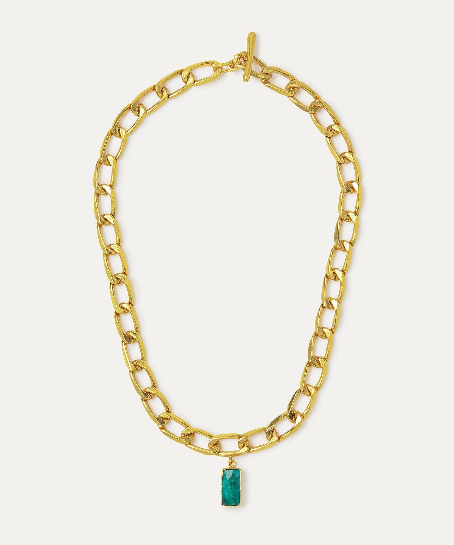 Esme Emerald Boyfriend Chain Necklace | Sustainable Jewellery by Ottoman Hands