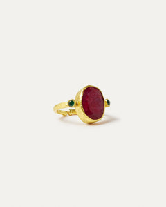 Lucia Ruby Cocktail Ring | Sustainable Jewellery by Ottoman Hands