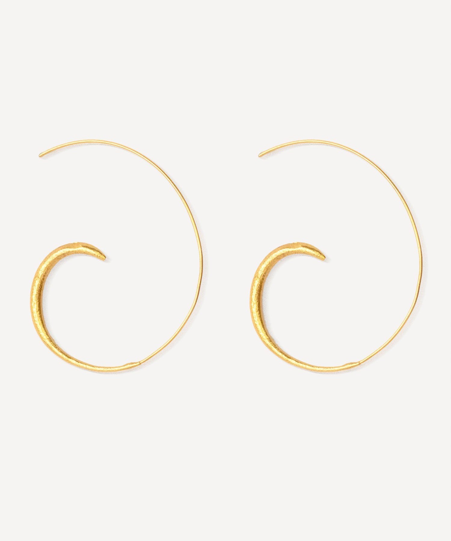 Aegina Gold Pull Through Hoop Earrings | Sustainable Jewellery by Ottoman Hands