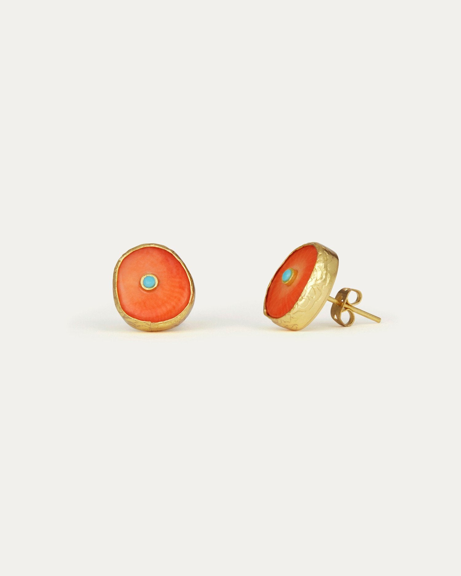 Amalfi Orange Stud Earrings | Sustainable Jewellery by Ottoman Hands