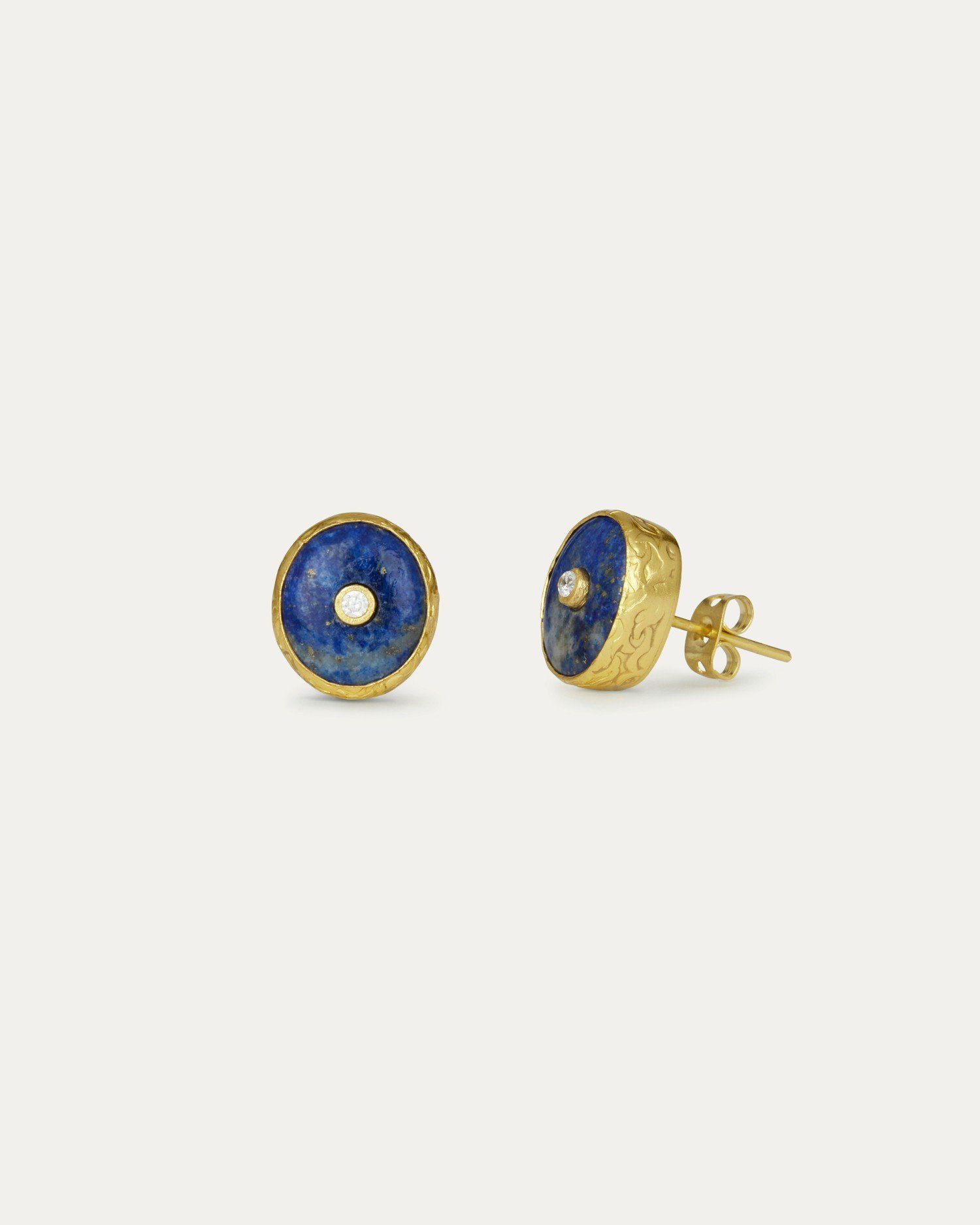 Lapis Lazuli Stud Earrings  Made In Earth US