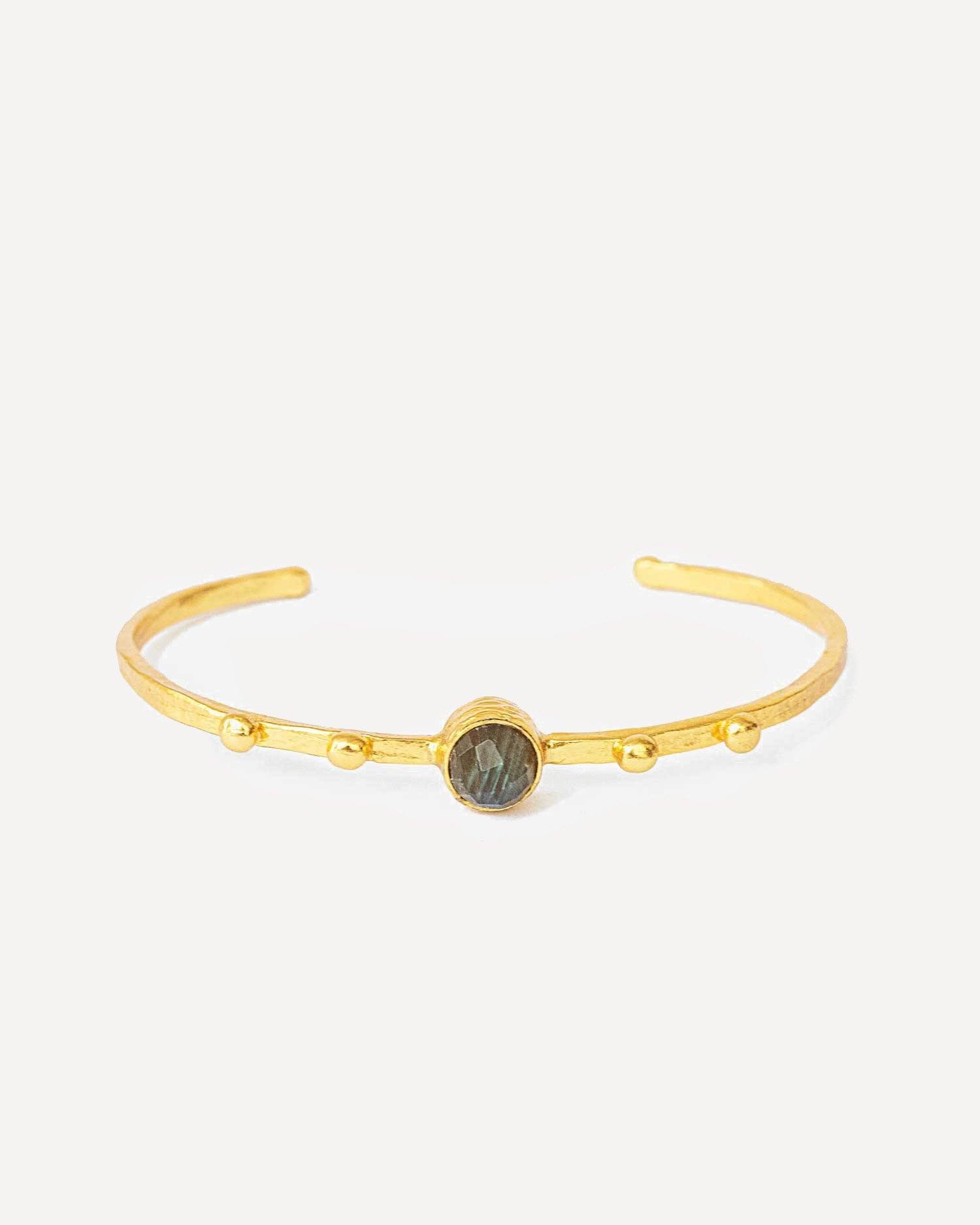 Filiz Labradorite Stone Bangle | Sustainable Jewellery by Ottoman Hands