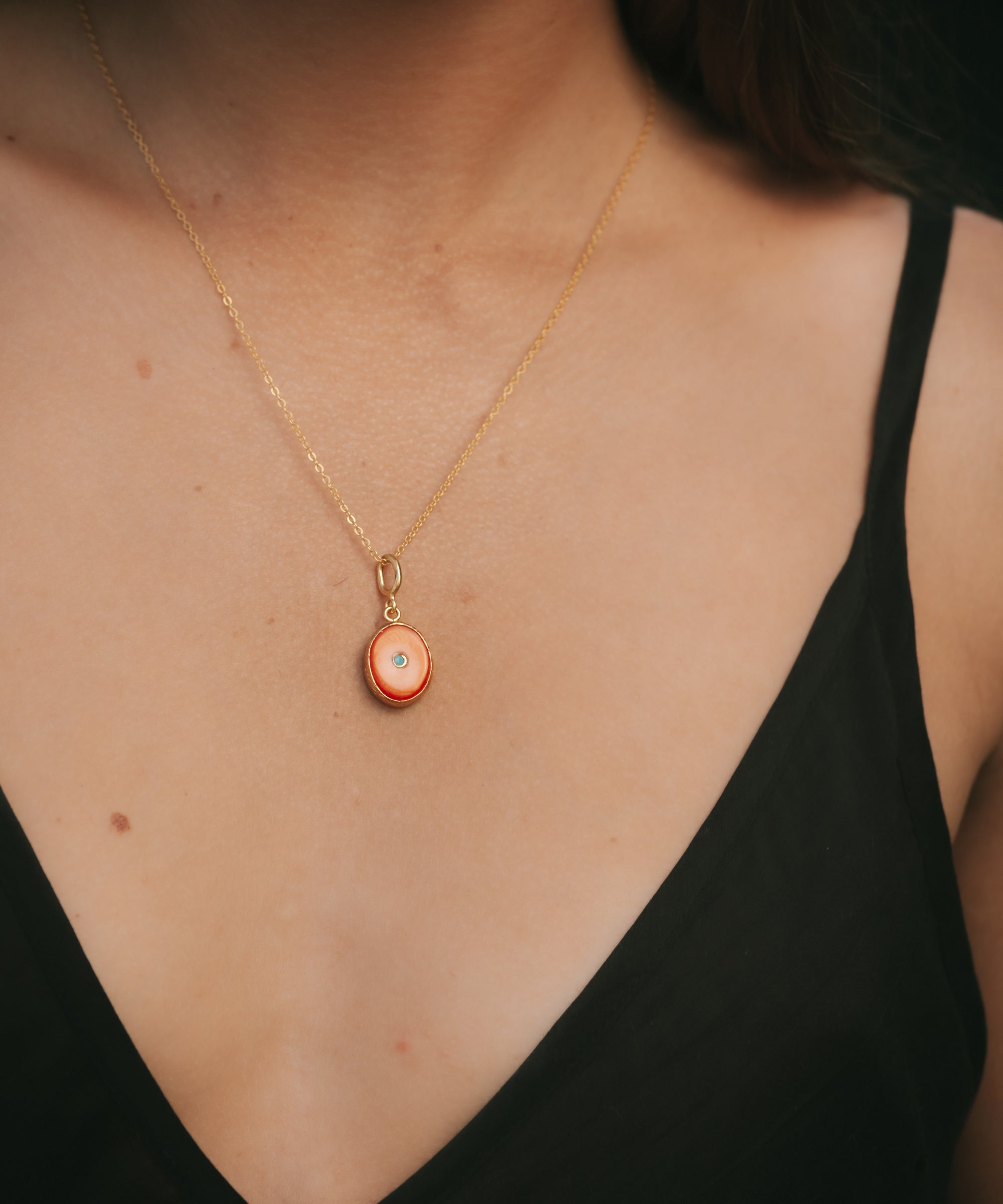 Amalfi Orange Pendant Necklace | Sustainable Jewellery by Ottoman Hands