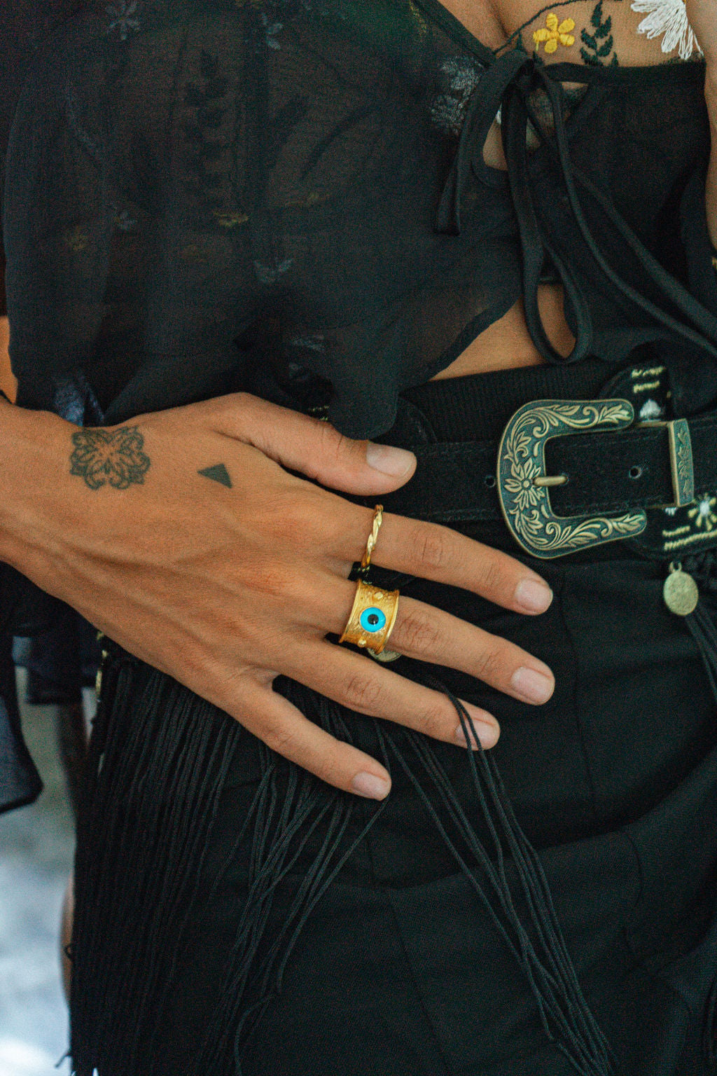 Della Evil Eye Band Ring | Sustainable Jewellery by Ottoman Hands